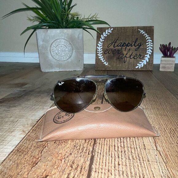 VINTAGE B&L RAY BAN OUTDOORSMAN AVIATOR SUNGLASSES - Picture 1 of 10
